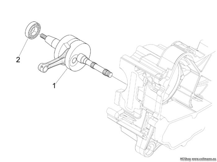 Vespa Kurbelwelle S 50 4T-4V