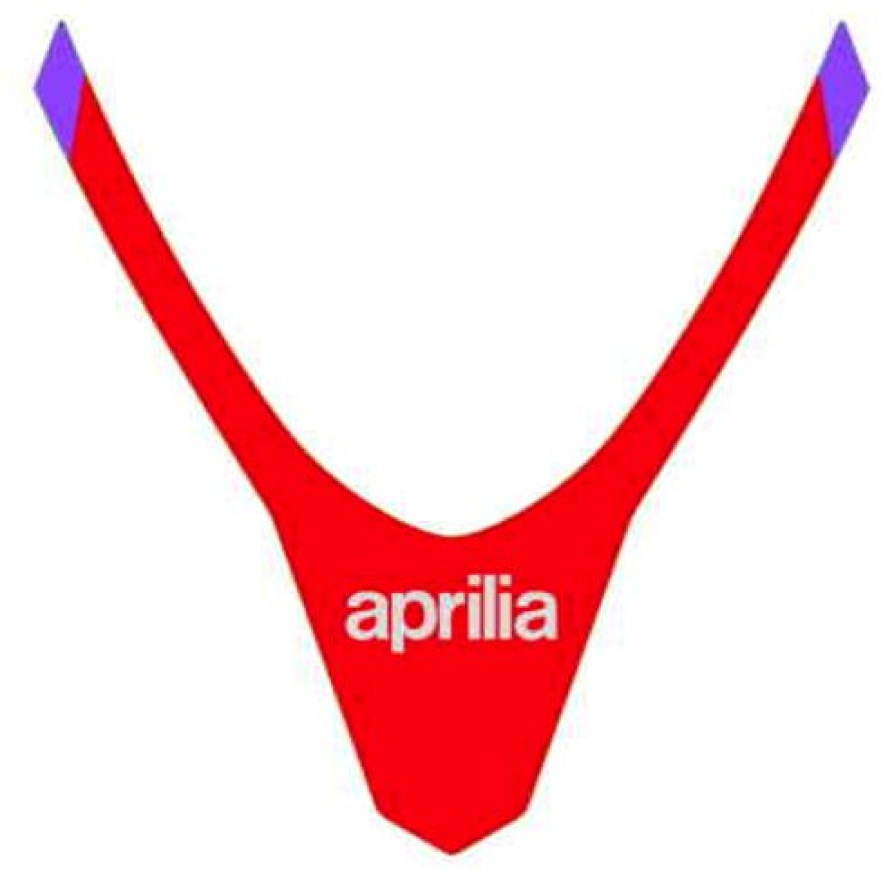 1 - Aufkleber Frontverkleidung "aprilia" - Fahrzeugfarbe Time Attack