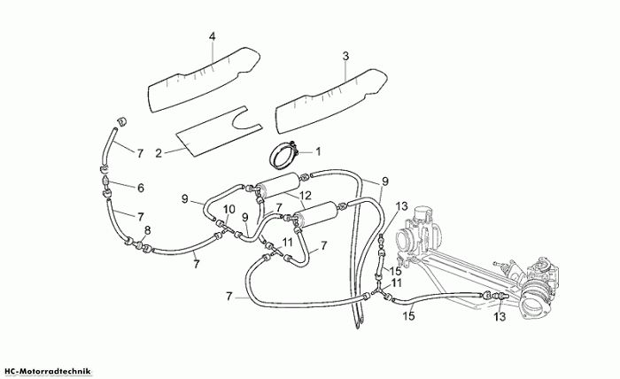 Moto Guzzi Benzindampfrückf Quota ES 1100