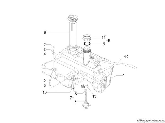Vespa Benzintank S 125 4T