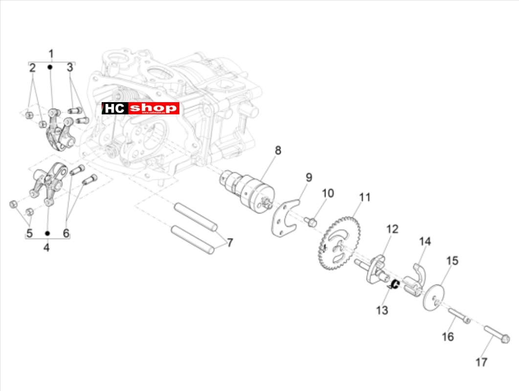 PIAGGIO MP3 300 HPE - 300 HPE SPORT Schwinghebelhalterung