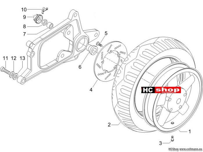 Piaggio Hinterrad X8 250
