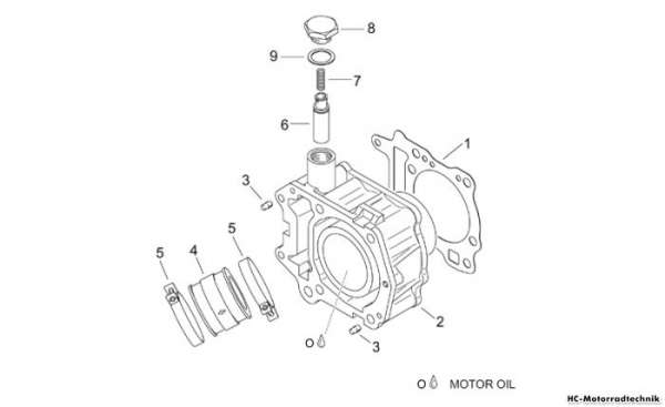 Aprilia Zylinder Leonardo ST 125-150