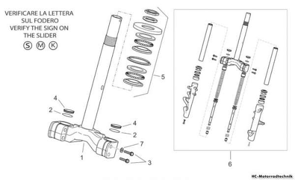 Aprilia Vorderradgabel I Atlantic 125-250
