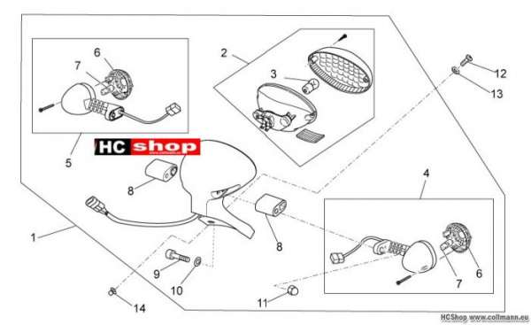 Moto Guzzi V7 II Stone Hinterer lichter
