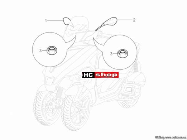 Piaggio Rückspiegel/n YOurban 300