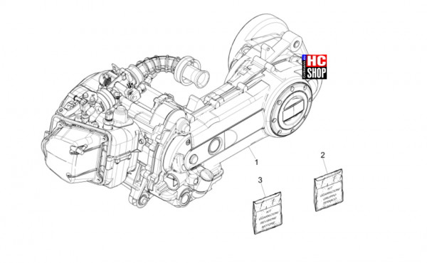 Vespa Sprint S 50 E5 - Motor - Motor komplett
