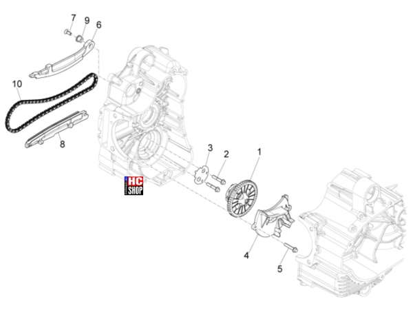 Piaggio MP3 500 Sport Advanced E5 Motor Ölpumpe