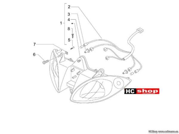 Piaggio Vorderleuchten - Blinkleuchten X9 500