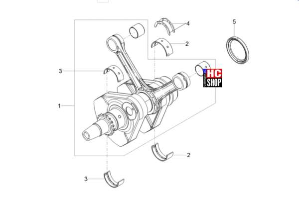 Moto Guzzi V7 Stone Corsa - Motor - Kurbelwelle