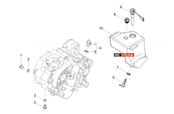 Aprilia SX 50 E4 - Motor Schmierung