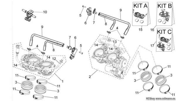 Aprilia Klappenkörper RSV4 1000 APRC Factory