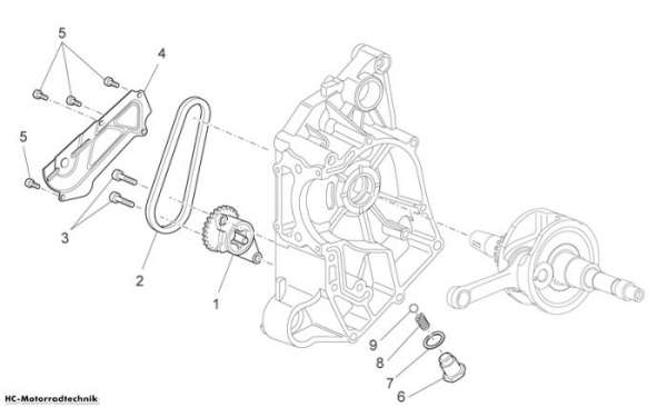 Aprilia Ölpumpe Scarabeo Light Carb. 125/200