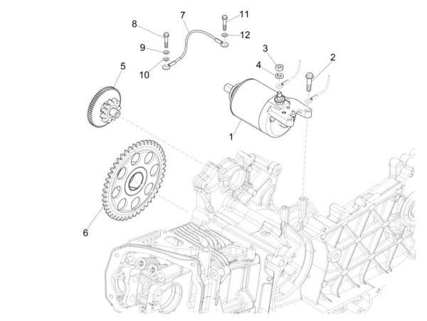 Piaggio Fly 125 Starter - Elektrischer starter