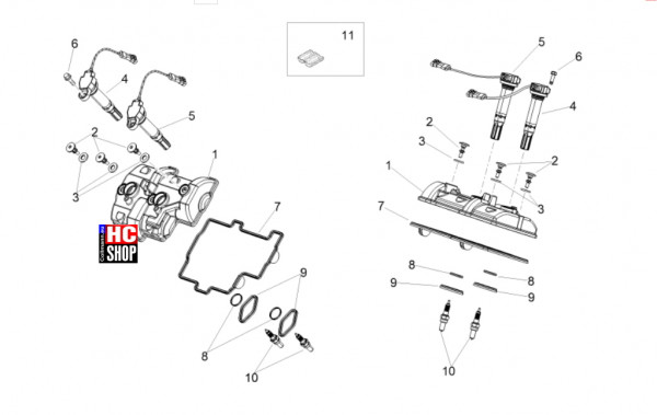 Aprilia RSV4 1100 Factory SE-09 SBK - Motor - Zylinderkopfabdeckung