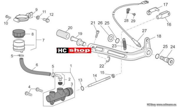 Moto Guzzi Griso 8V Hinterradbremspumpe