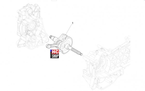 Vespa GTV 300 HPE RST - Motor - Kurbelwelle