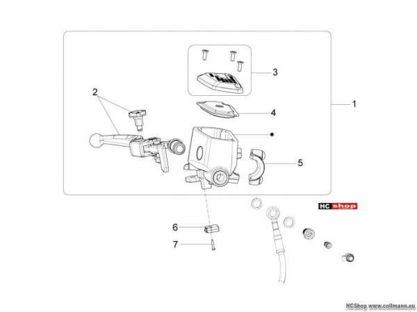 Moto Guzzi Vorderradbremspumpe Cali 1400