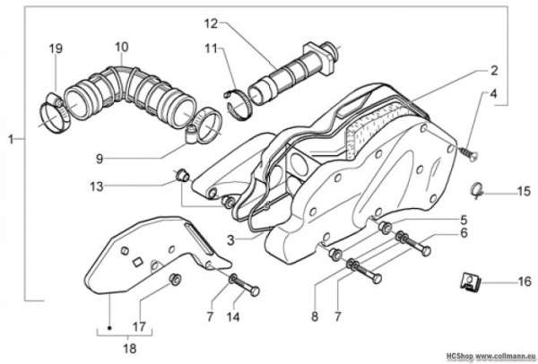 Piaggio Luftfilter X9 125 Evolution