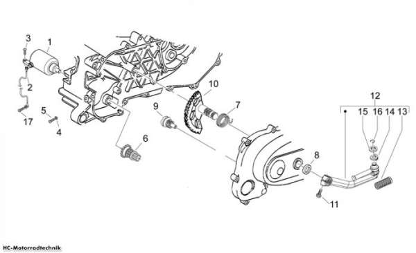Aprilia Startermotor Sport City ONE 2T E3 50