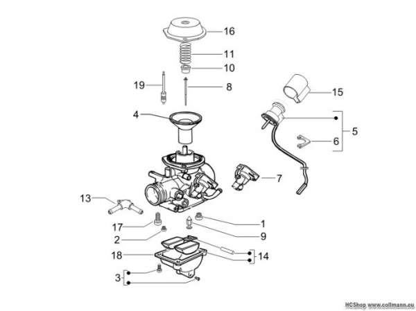 Piaggio Vergaserkomponenten Beverly 125