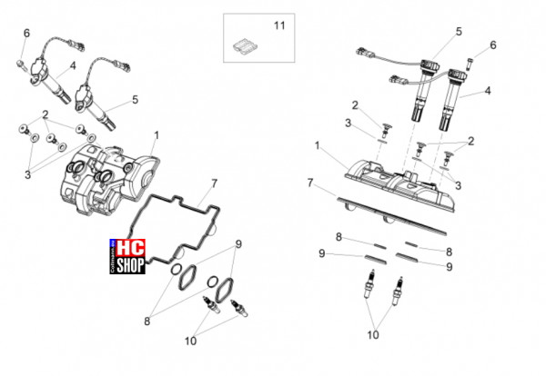 Aprilia RSV4 1100 E5+ - Motor - Zylinderkopfabdeckung