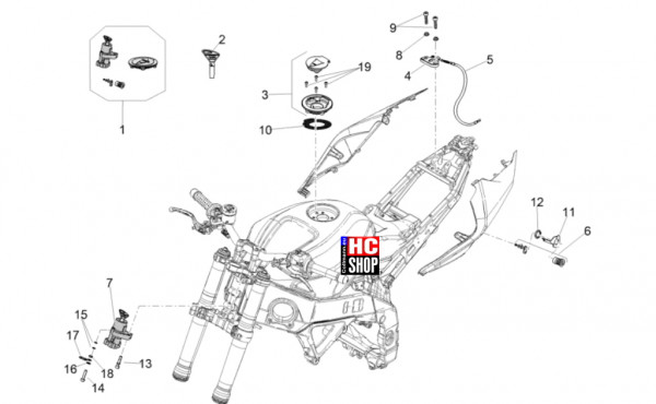 Aprilia Tuono V4 Factory 1100 E5 SE 09 SBK - Aufbau - Schlösser