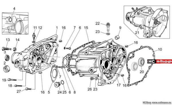Moto Guzzi V7 Special Getriebegehäuse