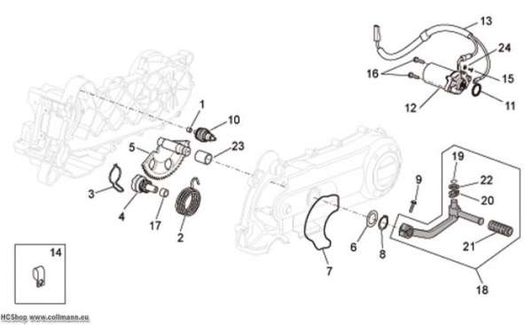 Aprilia Startermotor Scarabeo 4T E3 100
