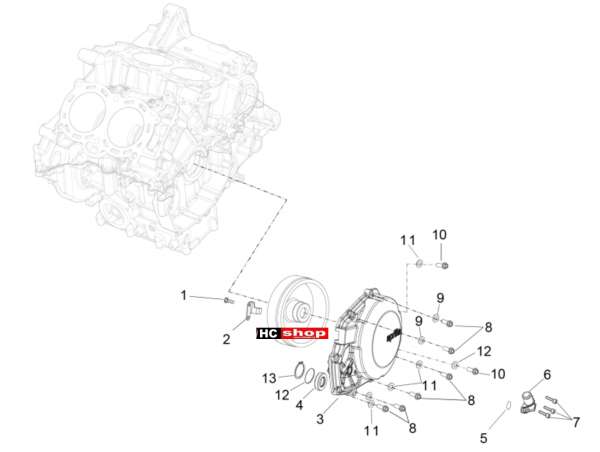 Aprilia RSV 4 1000 RF E3 ABS Motor Zünderdeckel
