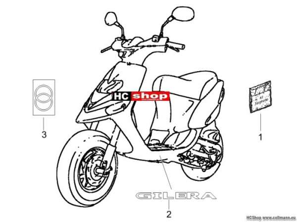Gilera Plaketten - Verzierungen Stalker 50