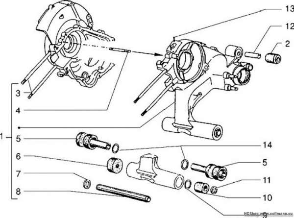 Vespa Kurbelwellengehäuse PX 125
