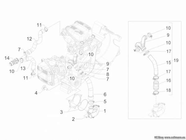 Gilera Wasserpumpe GP 800