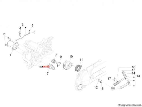 Vespa Primavera 50 2T Starter - Elektrischer starter
