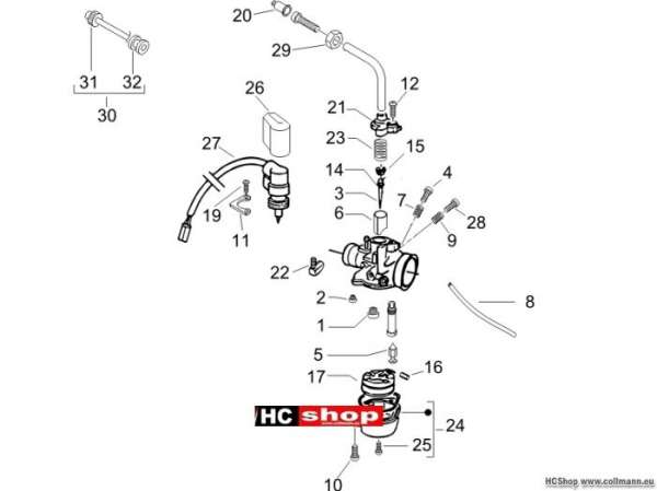 Gilera Vergaserkomponenten Stalker 50
