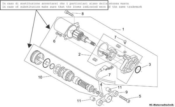Aprilia Startermotor SR R Factory Di-Tech 50