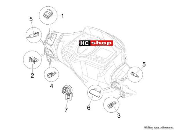 Piaggio Wechselschalter - Umschalter NRG 50 Purejet