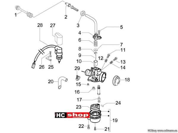 Gilera Vergaserkomponenten Stalker 50