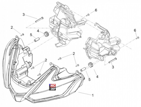 Aprilia Tuono V4 Factory 1100 E5 - Vordere Lichter