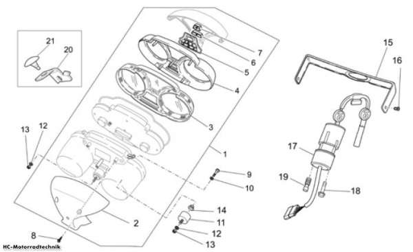 Moto Guzzi Instrumententafel Nevada Classic IE 750