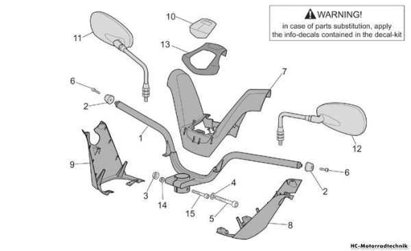 Aprilia Lenkstange Atlantic 500