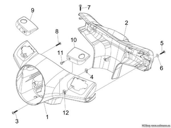 Vespa Lenkerverkleidung GTS 300 Super