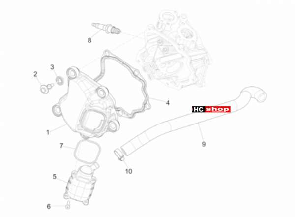 Piaggio MP3 300 LT Sport - Business Motor Zylinderkopfabdeckung