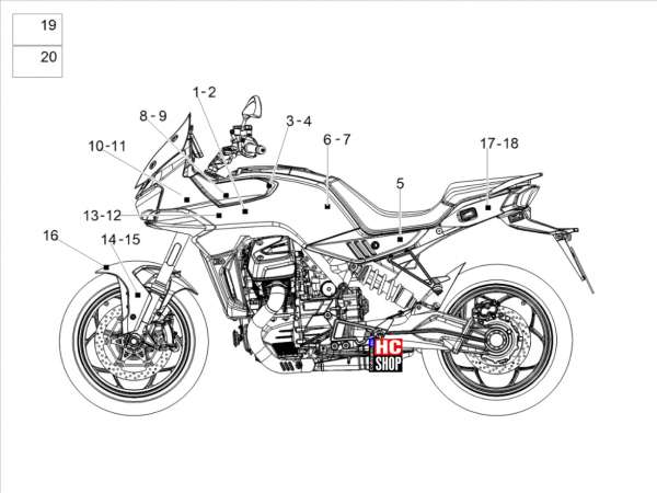 Moto Guzzi V100 Mandello Aviazione Navale E5 Aufbau Deko