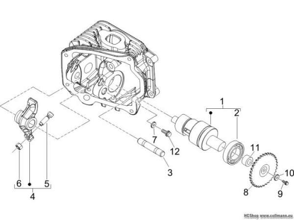 Piaggio Schwinghebelhalterung Fly 50 4T