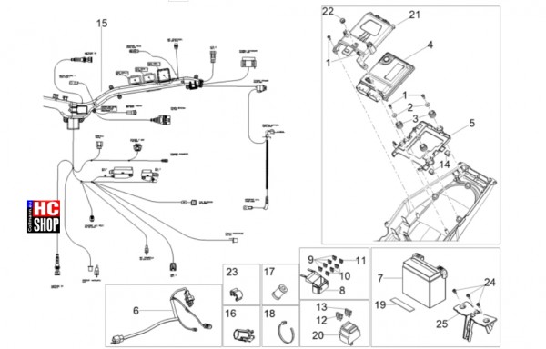 Moto Guzzi V85 TT E5 - Elektrische Anlage - Hint.Elektrische Anlage