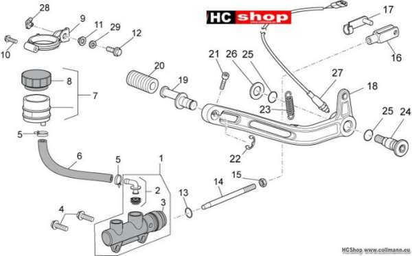 Moto Guzzi Stelvio 1200 Hinterradbremspumpe