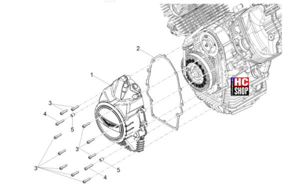 Moto Guzzi V7 Stone Corsa - Motor - Zuenderdeckel