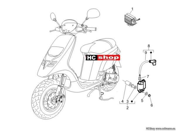 Piaggio Spannungsreglerern TPH 50