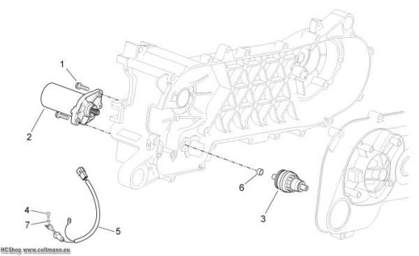 Aprilia Startermotor Scarabeo 50 2T
